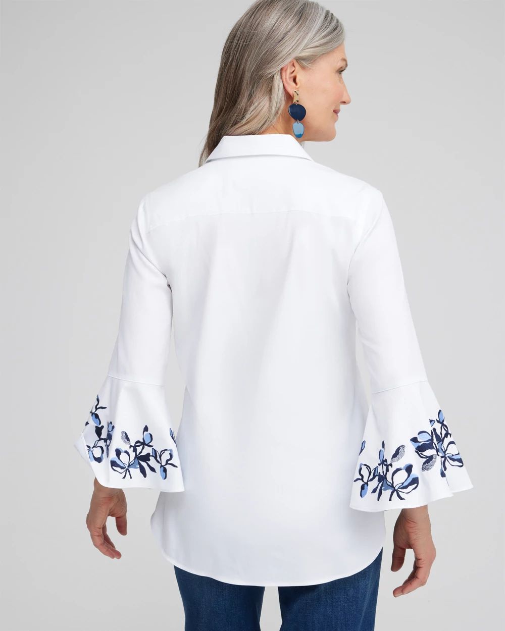 No Iron™ Stretch Flare Cuff Tunic | Chico's
